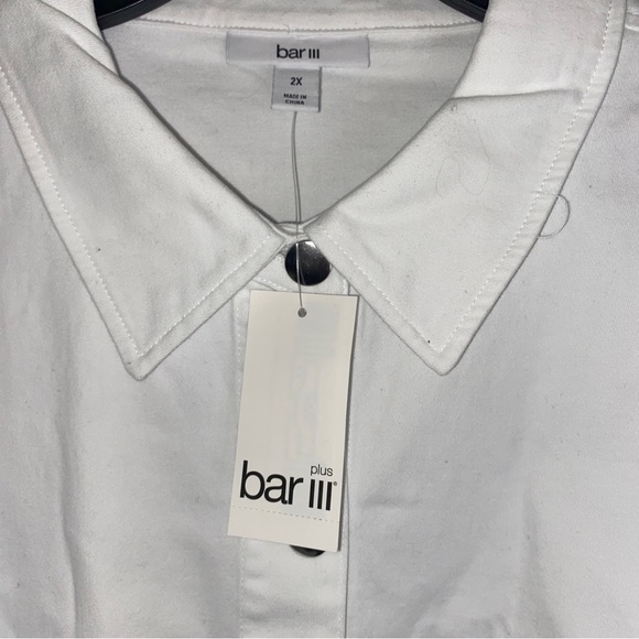 Barr III black/white leather shirt, size 2X - Picture 3 of 7